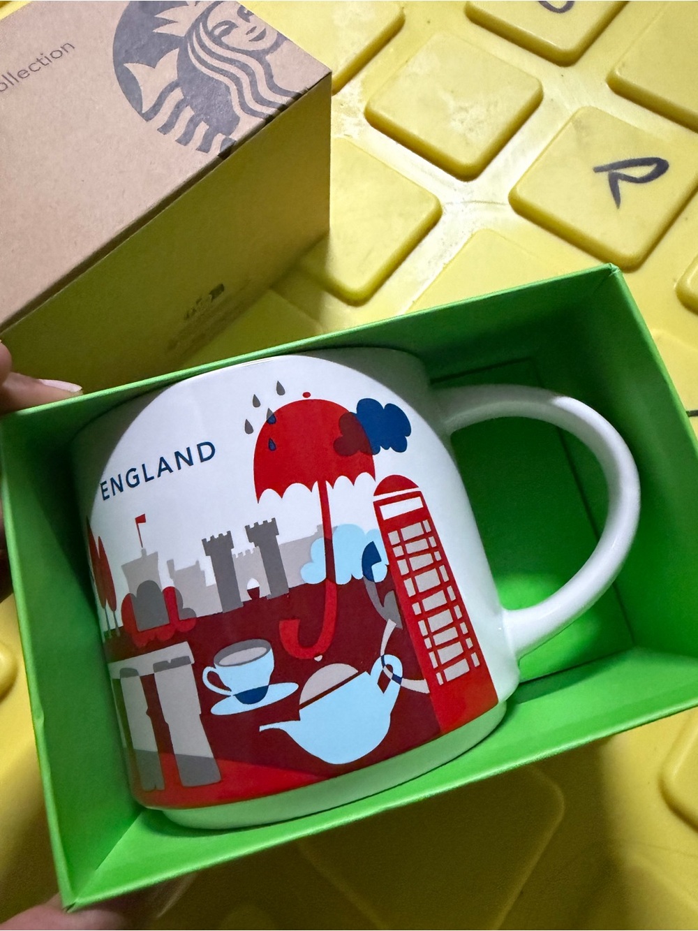 Starbucks England Graphic Ceramic Mug with Red Telephone Box